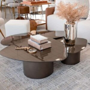 Mesa de Centro Sofia Palheta 70 x 70 x 30